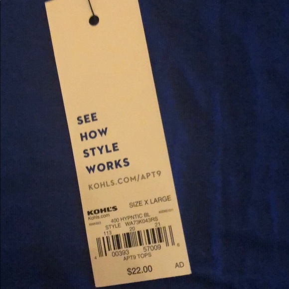 Royal blue trendy top - Picture 4 of 5